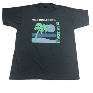 The Breakers Palm Beach Resort Florida Black Puffy 80s T Shirt Mens Size XL